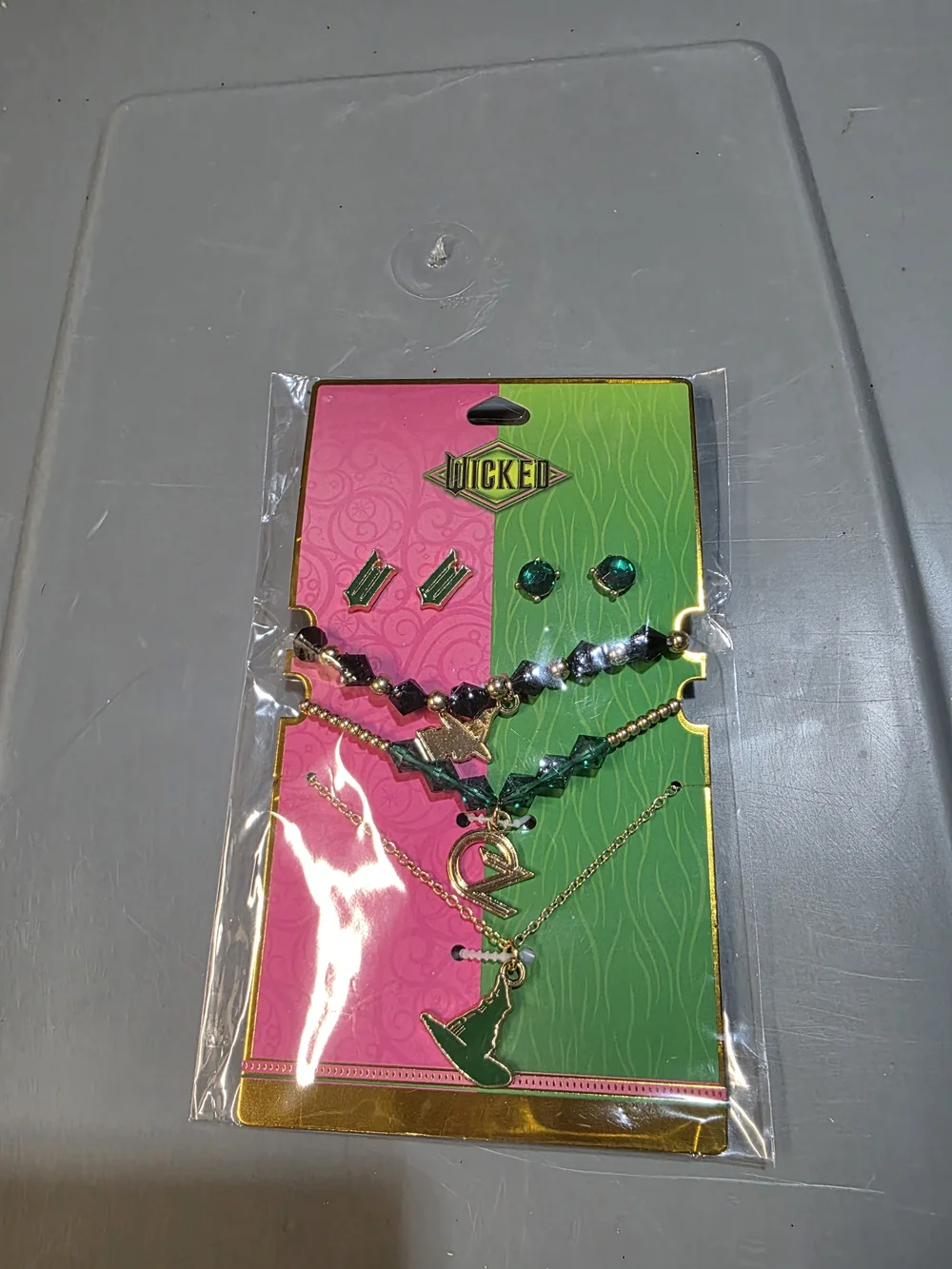Wicked Kids Gold and Green Charm Jewelry Set